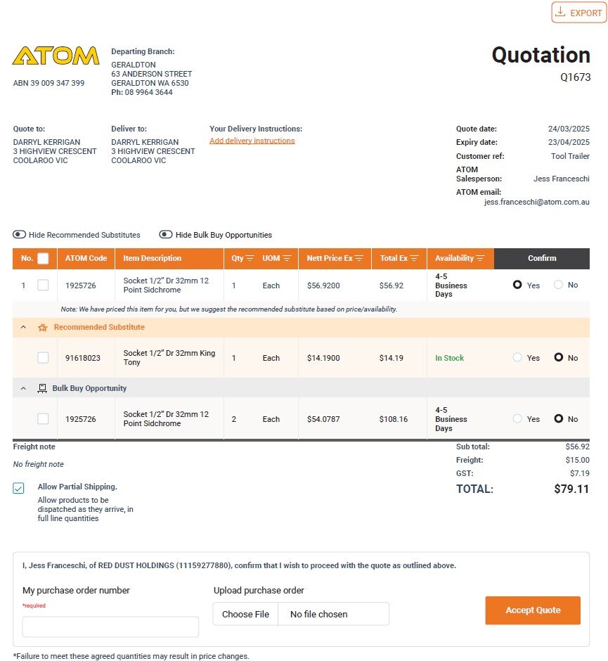 Demo SmartQuote Quotation