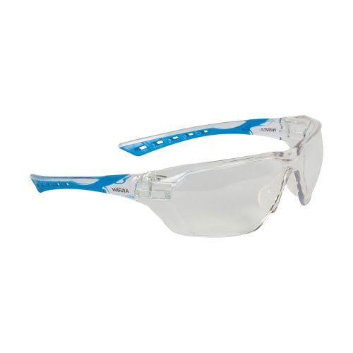 Carbon Safety Glasses Clear Lens Clear/Blue Frame