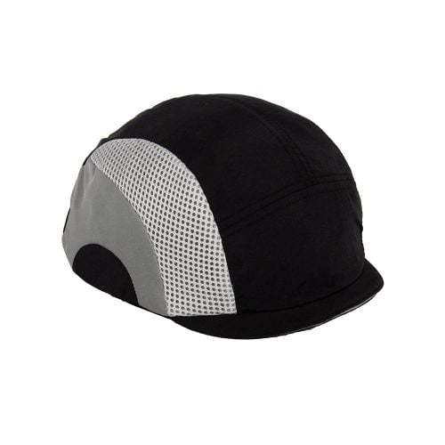 Micro Peak Baseball-Style Reflective Bump Cap Black/Grey Large