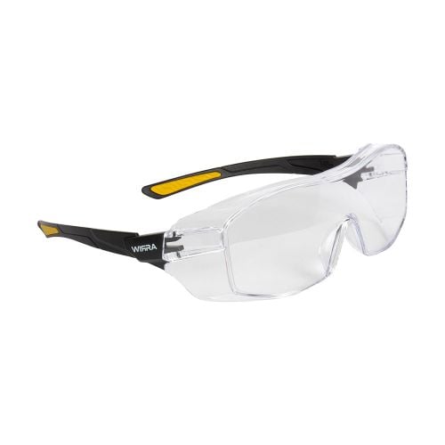 Eclipse Safety Overglasses Clear Lens Black Arms
