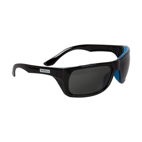 Radium Polarised Safety Glasses Grey Lens Black/Blue Frame