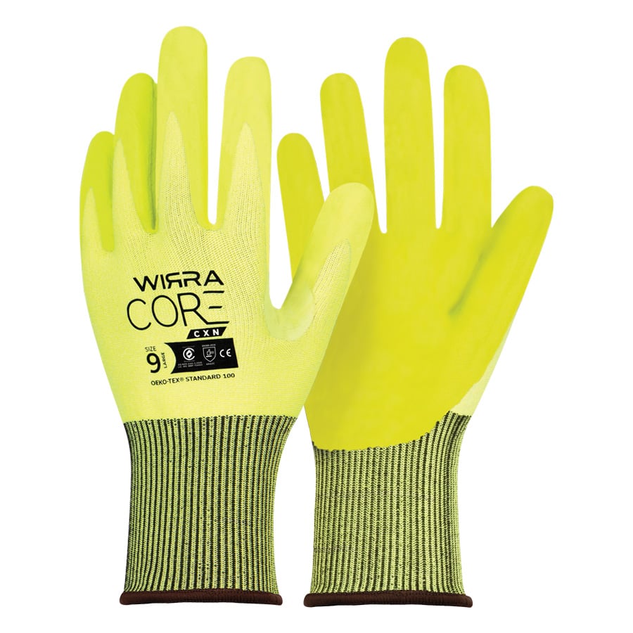 Core CXN Cut C Hi-Vis Gloves Nitrile Coated