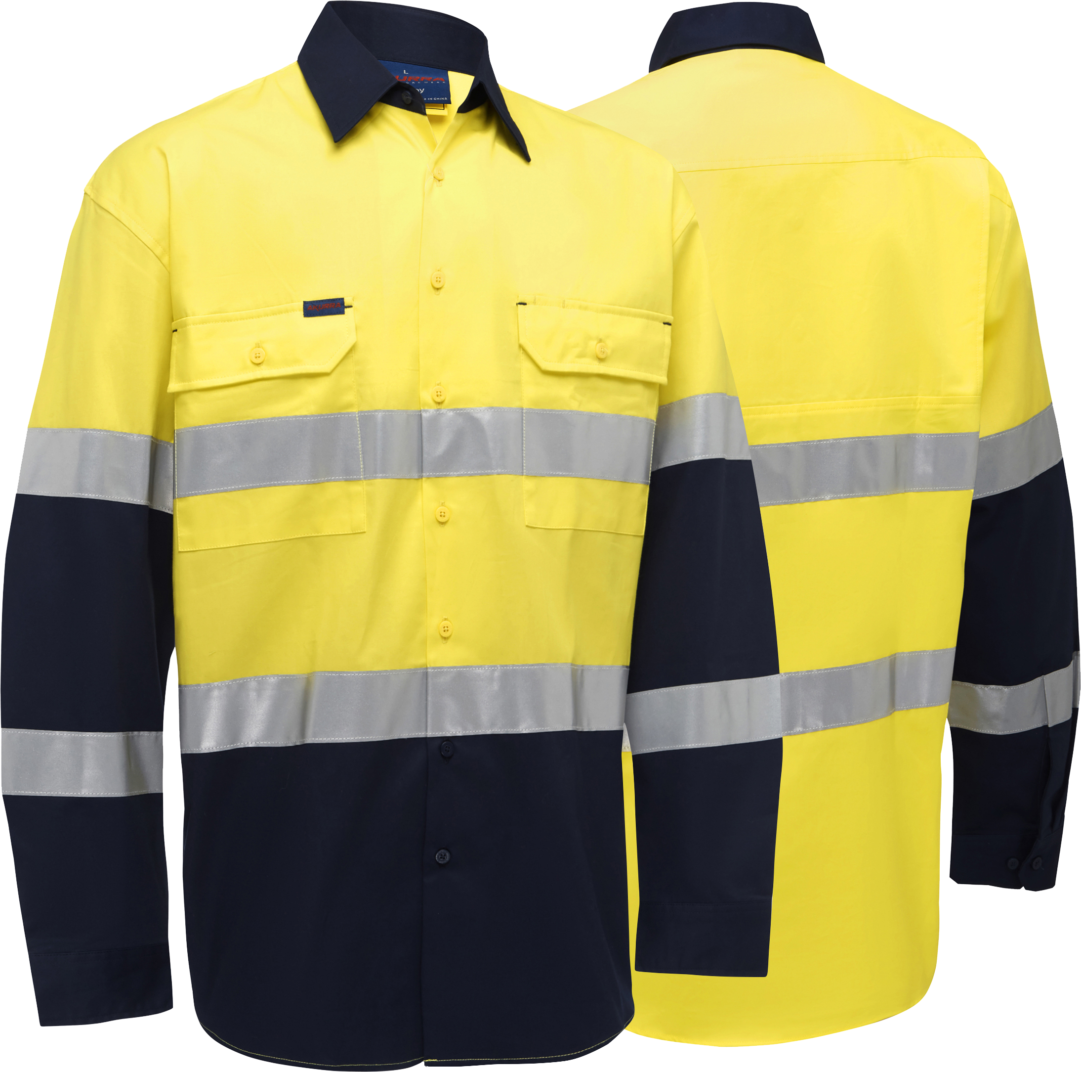 shirt_aks4696t_hi_vis_taped_akurra_group_yellow_navy shirt_aks4696t_hi_vis_taped_akurra_group_yellow_navy